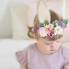 Hotsale Top Baby Flower Hairband Girls Handmade Easter Bunny Headbands