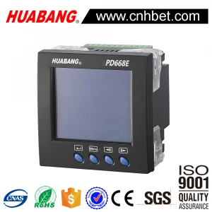 HUABANG PD668E black color three phase digital multifunction lcd panel meter