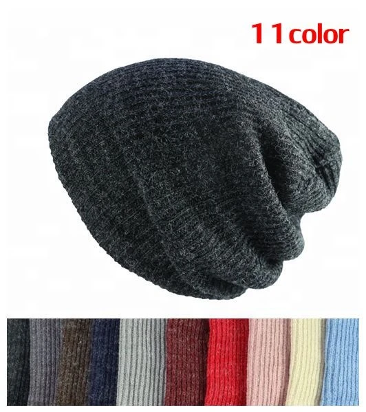 HZM-16885013 autumn and winter new Korean version rabbit hair pure color warm wool sleeve cap beanie hat