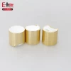 in stock 24/410 gold disc top aluminum plastic screw metal bottle cap for shampoo lotion cream