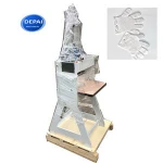 In stock high speed one/two holes gloves punching machine with perforation