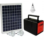 Indoor Small Solar Lamp Lights Powered With 12V DC Solar Fans System Rechargeable For Greenhouse Home