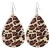 Import INS fall winter jewelry Retro domineering Water Drop Leopard Print faux leather earrings from China