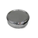 iron alloy foldable round Pill Storage Cases for 3 pcs pill