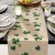 Import Jute/Burlap Table Runner, Green Shamrock Clover - Perfect for St. Patrick&#x27;s day, Spring, Dinner Parties from China