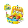 Kids games cooking play set funny cookware suitcase kitchen toy set pretend play|Juguete de cocina