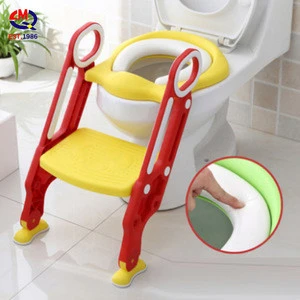 Kids Plastic Toilet Step Stool Potty Chair Trainer Portable Foldable Potty Training Seat With Ladder Baby Toilet Ladder