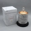 Kingstone New Arrival Dome Glass Candle White Marble candle