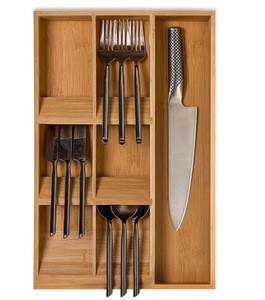 Kitchen  Bamboo Drawer storage Organizer (17&quot; x 11.25&quot;) for Silverware, Gadgets or Tools