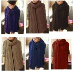 Lady Long Wool Pashmina Warm Knit Scarf Shawl Women Thick Winter Neck Scarves