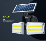 Landscape 80COB Super Brightness Waterproof Powered Motion Sensor Solar Wall Lights Flood Outdoor Lighting Solar Garden Light