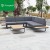 Import Large Aluminum L Shape Outdoor Sectional Sofa Set Plastic Wood Garden Sets from China
