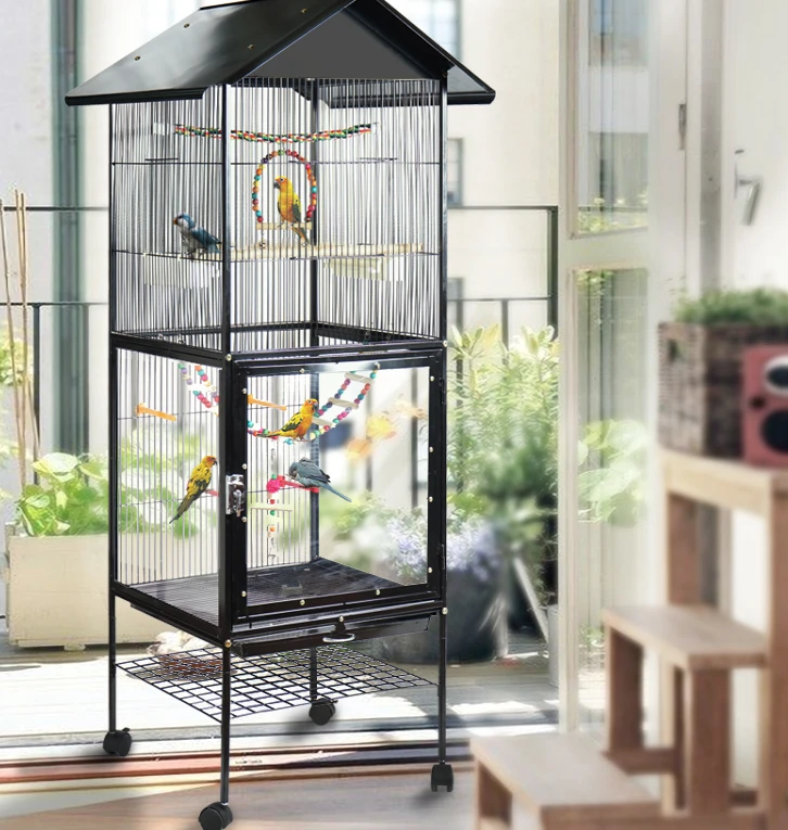 Large Parrot breeding cage metal luxury villa large outdoor cage bird
