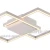 Import large rectangle suspended house decoration fancy acrylic modern bedroom square led ceiling light from China