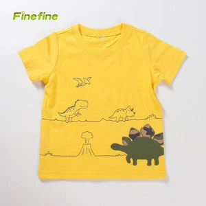 Latest Design Branded Cotton Knitted Short Sleeve Baby Boys Tshirt