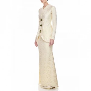 Latest Design Peplum Style Pakistani Designer Kurtis Islamic Abaya Printing Baju Kurung Blouse With Skirt Casual Dress