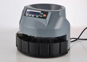 LCD coin  counter and sorter with coin tubes
