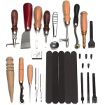 Leather Craft Hand Tool 18 Pcs Sewing pouch craft set leather tools kit