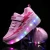 Import LED Light Up Roller Shoes USB Rechargeable Wheel Skate Sneaker Shoes for Kids from China