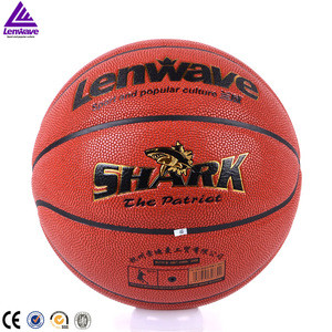 Lenwave brand training pu leather printed customize your own basketball