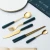 Import Light luxury stainless steel semi-glazed handle spoon knife fork chopsticks dinnerware sets from China