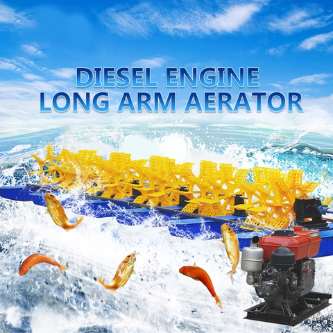 Long Arm Diesel Engine Paddle Wheel Aerator with Aquaculture Aerator Machine Diesel For Fish Farming