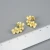 Import Lotus Fun 925 sterling silver 18K gold plated jewelry stud earring fashion flower women earrings jewelry from China
