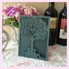 Lover Romantic tree and heart Laser Cut Paper Event Party Supplies Decoration Inviting Card Elegant doc Wedding Invitation card