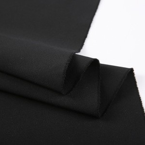 Low moq solid geotextile double layer nylon black plain algodon cotton fabric