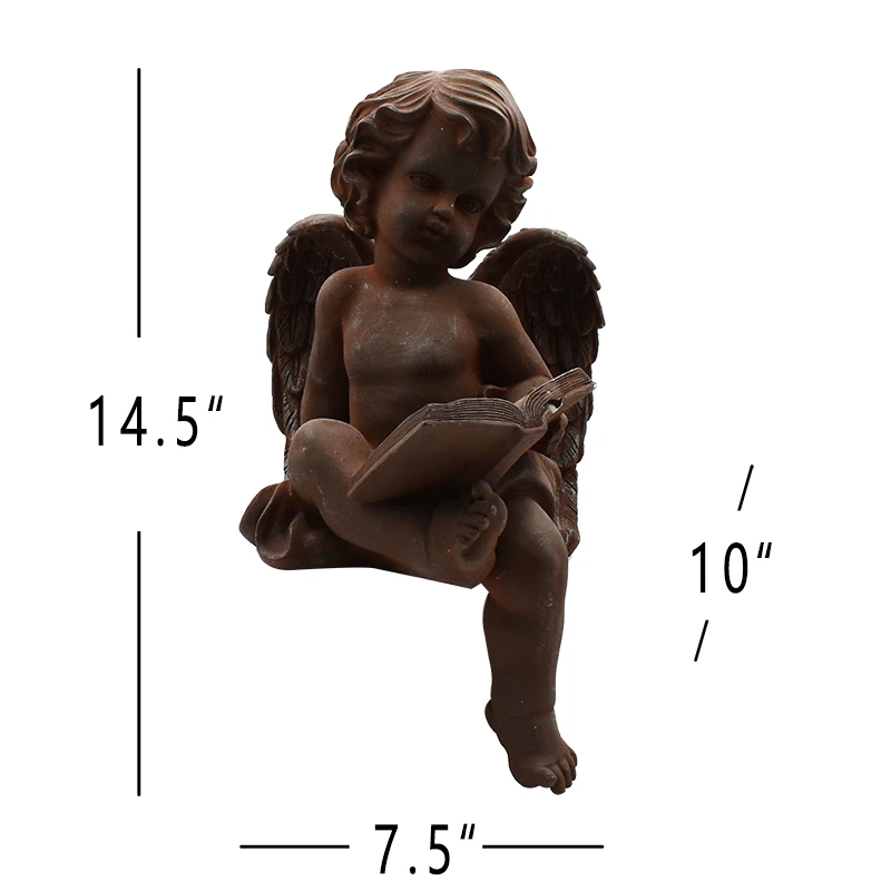 Low Price Outdoor Decor Resin Crafts Angel Bronze Statue Angel Garden Sculpture
