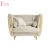 Luxury Fabric Quilted Argyle Sofa Living Room Home Furniture Sets 3-seater Velvet Cushion Couch Metal Mirror Armside