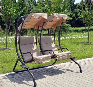 Luxury Hot Sale Outdoor Patio Swing Chair Double Swing Chair with Canopy