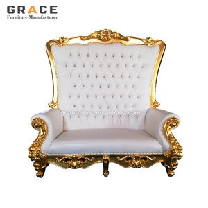 luxury hotel furniture high back king throne chair wedding loveseat