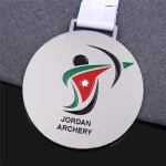 manufacturer cheap custom electro plated gold sport zinc alloy die casting archery fencing medal