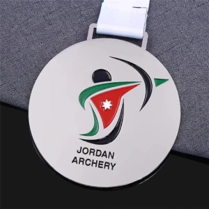 manufacturer cheap custom electro plated gold sport zinc alloy die casting archery fencing medal