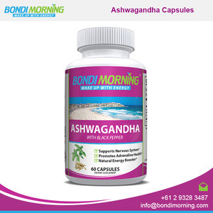 Manufacturer of Own Brand Gluten Free Ashwagandha and Black Pepper Capsules