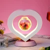 Manufacturer wholesale luxury gift heart shape floating lamp levitating led lamp floating desk lamp