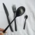 Import matte black cutlery Silverware Flatware Set 5 piece 9 Piece Stainless Steel Cutlery Black Utensil Tableware Sets from China