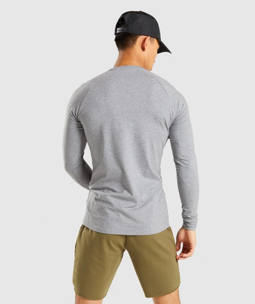 Men Casual Sportswear Long Sleeve T Shirts Regular Fit Sports Training Plain T Shirts