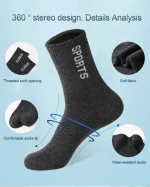 Mens Professional Basketball & Gym Workout Socks New Anti-Odor Cotton Sports Crew Socks Knitted Technique for Running