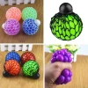 Mesh Squishy Ball,Rubber Vent Grape Stress Ball Squeezing Stress Relief Ball- For Kids, Adults Stress Squishy Toys For Autism