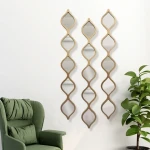 Metal Mirrors for Wall Sunburst Wall Mirrors Home Decor Decorative Hanging Wall Art for Living Room Bedroom Entryway