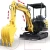 Import mini digger attachments without cab excavator hydraulic earth digging machine from China
