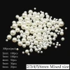 Mixed Size ABS Round Pearls 500/1000pcs/pack Round Loose Beige Pearl for Craft Decor DIYClothes Jewelry Sew On Beads Accessories