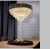 Import Modern black frame crystal  pendant lights wrought creative luxury villa restaurant crystal chandelier from China