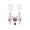 Modern hotel glass modern simple bedroom double head bedside led indoor wall lamps