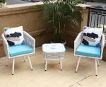 Modern Outdoor Patio Garden Yard  Deck  Bistro Dining  Aluminum Woven Rope Chair Sofa & Side Table Garden  Sets