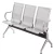 Import Modern Style Factory Price 3-Seats  Stainless Steel Sliver Airport Waiting Chair from China