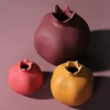 Morandi Color Porcelain Pomegranate Decoration Living Room Decoration Ceramic Vase