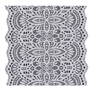 More new style Laser sticking fleece embroidery fabric Stretch lace lace trimmings Finished custom accessories